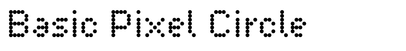 Basic Pixel Circle
